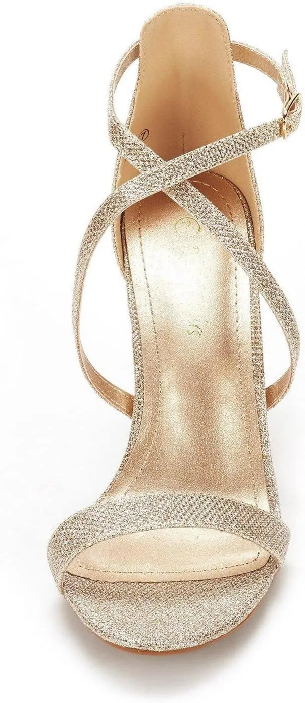 DREAM PAIRS Women's Dolce Fashion Stilettos Open Toe Pump Heel Sandals