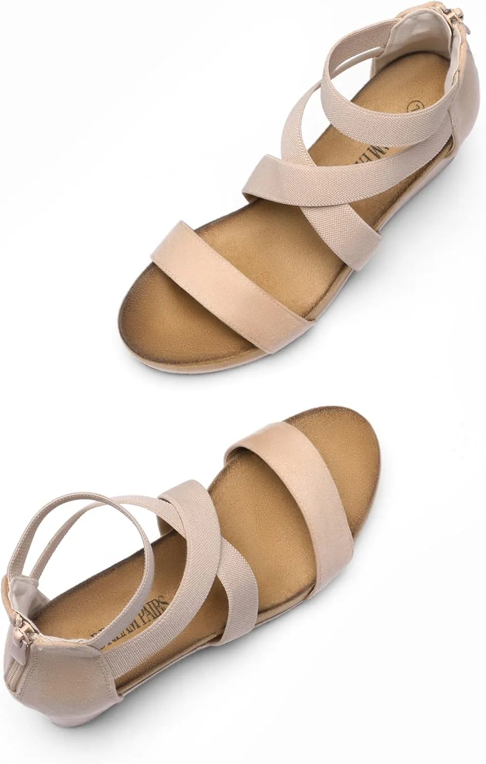 DREAM PAIRS Womens Elastic Ankle Strap Open Toe Platform Wedge Sandals Comfortable Summer Shoes