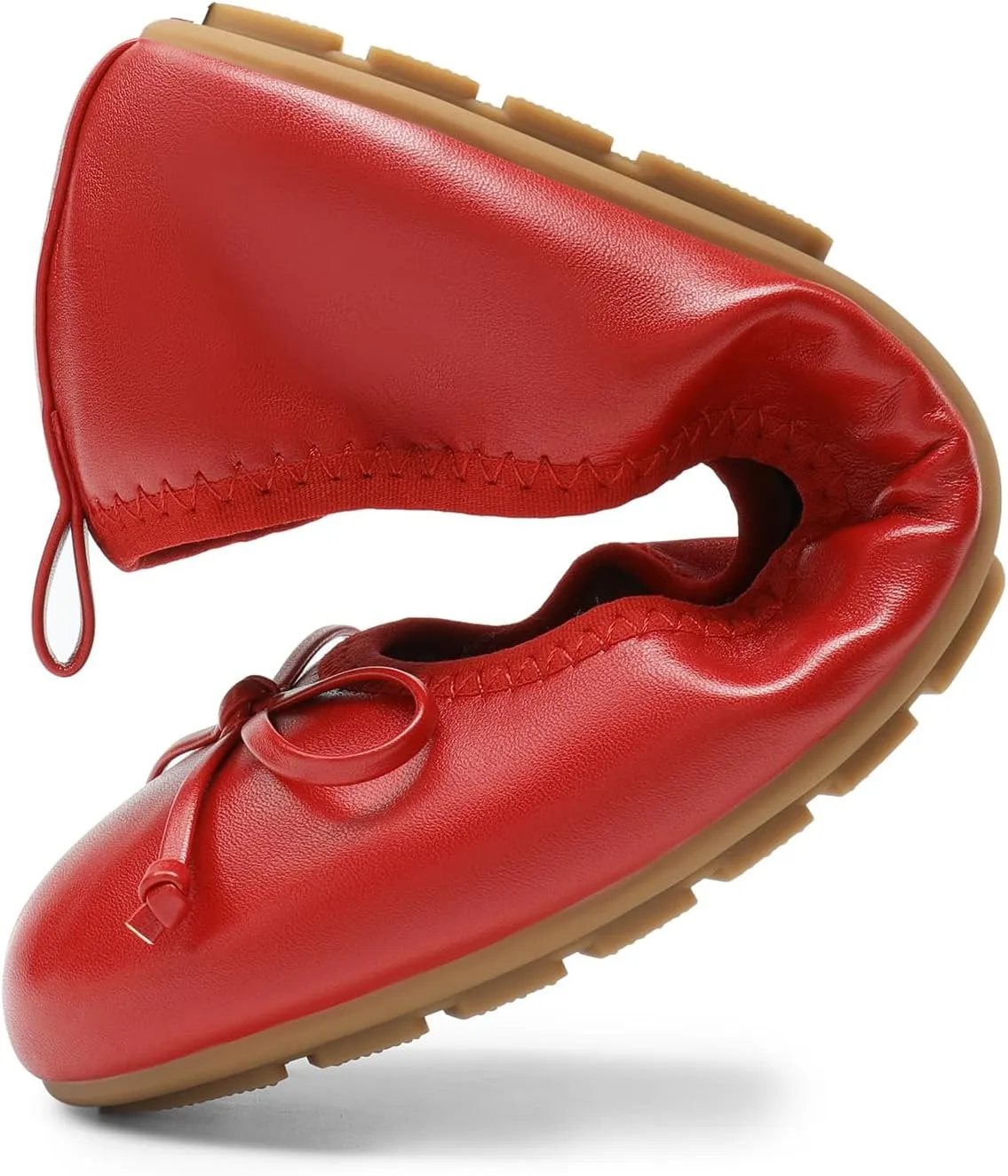 DREAM PAIRS Women's Flats, Foldable Ballet Flats for Women, Bowknot Round Toe Comfort Light Weight Slip-On Dress Shoes
