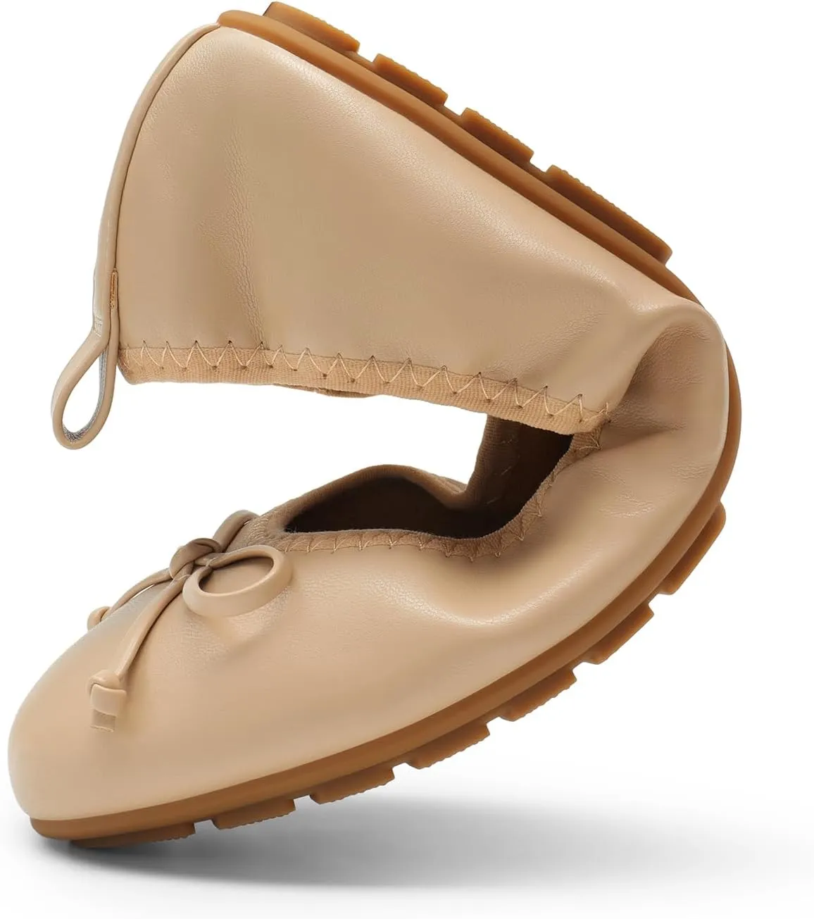 DREAM PAIRS Women's Flats, Foldable Ballet Flats for Women, Bowknot Round Toe Comfort Light Weight Slip-On Dress Shoes