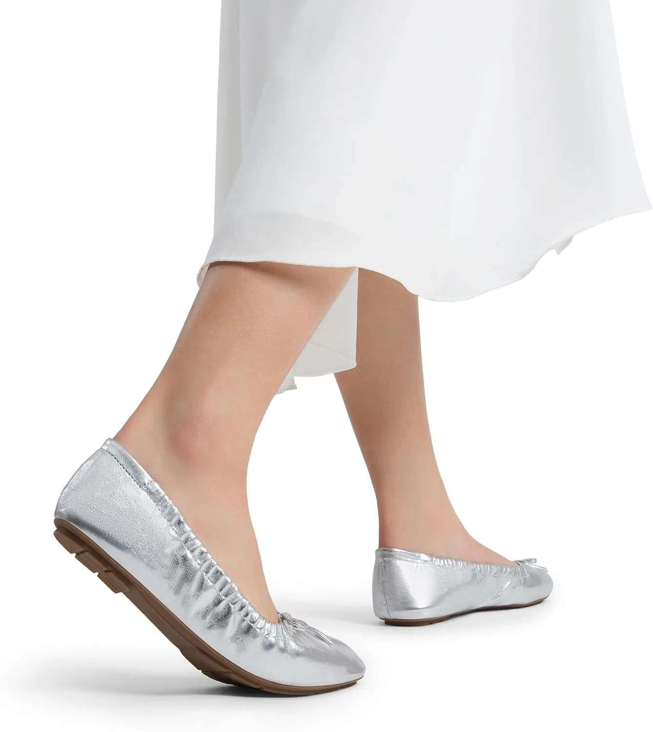 DREAM PAIRS Women's Flats Foldable Square Toe Ballet Flats for Women Bowknot Dressy Comfortable Light Weight Slip On Dress Shoes
