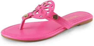 DREAM PAIRS Women's Flip Flops Comfortable Soft Cushion Slide Slip on Summer Beach Thong Flat Sandals