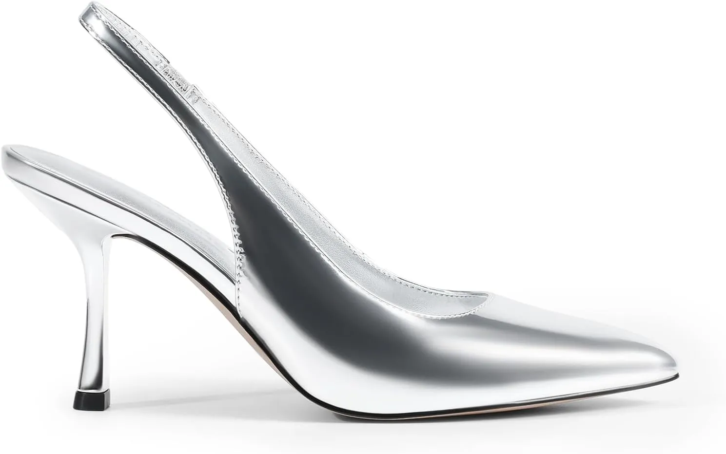 DREAM PAIRS Women's Heels Slingback Stiletto Pumps Shoes Pointed Closed Toe Kitten Heels Dress Bridal Elegant Wedding Sexy Party