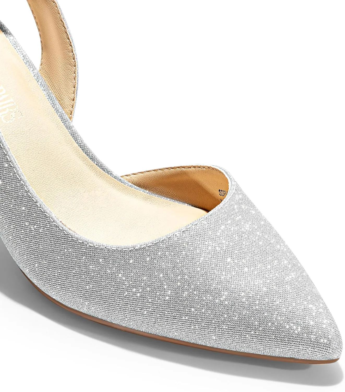 DREAM PAIRS Women's Kitten Heels Slingback Closed Pointed Toe Low Pumps Shoes Women Party Wedding Sexy Casual Dress Shoes