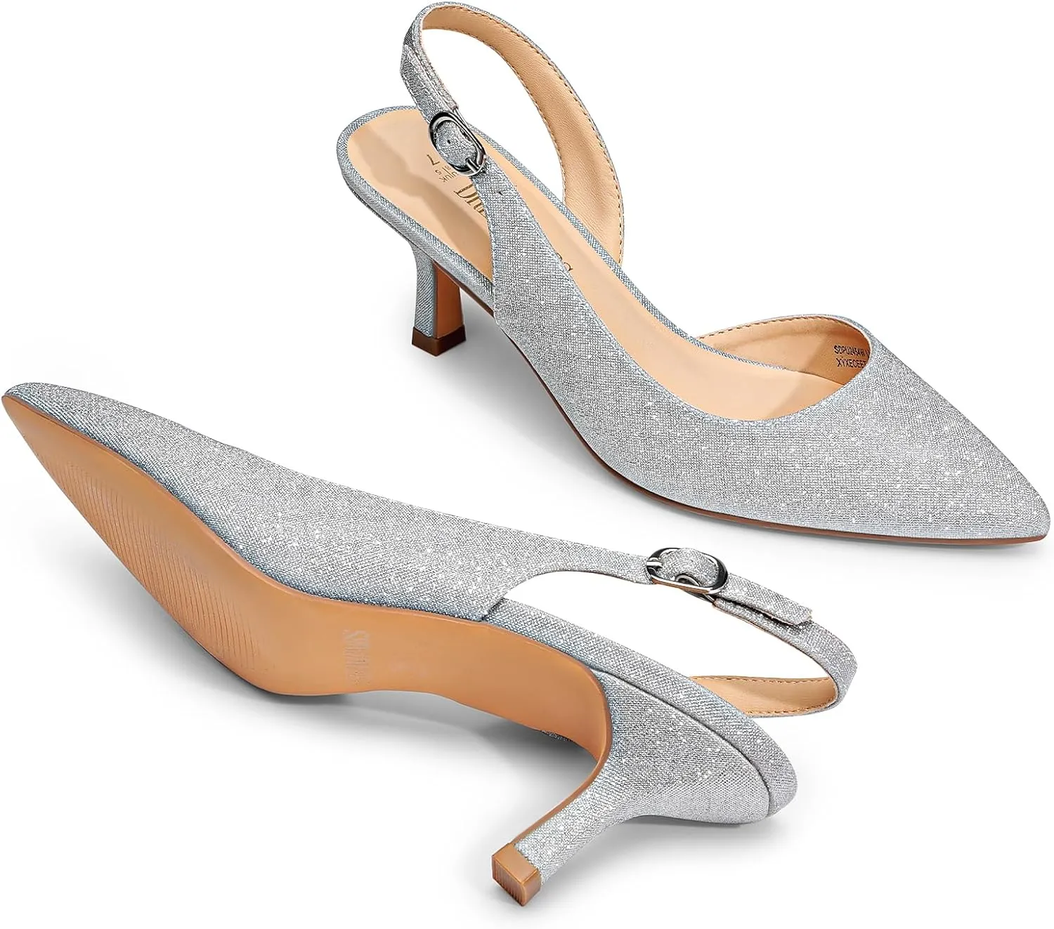 DREAM PAIRS Women's Kitten Heels Slingback Closed Pointed Toe Low Pumps Shoes Women Party Wedding Sexy Casual Dress Shoes