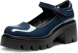 DREAM PAIRS Women's Mary Janes Shoes Platform Dress Low Heel Chunky Pumps Round Toe Ankle Strap Pumps Shoes Oxfords