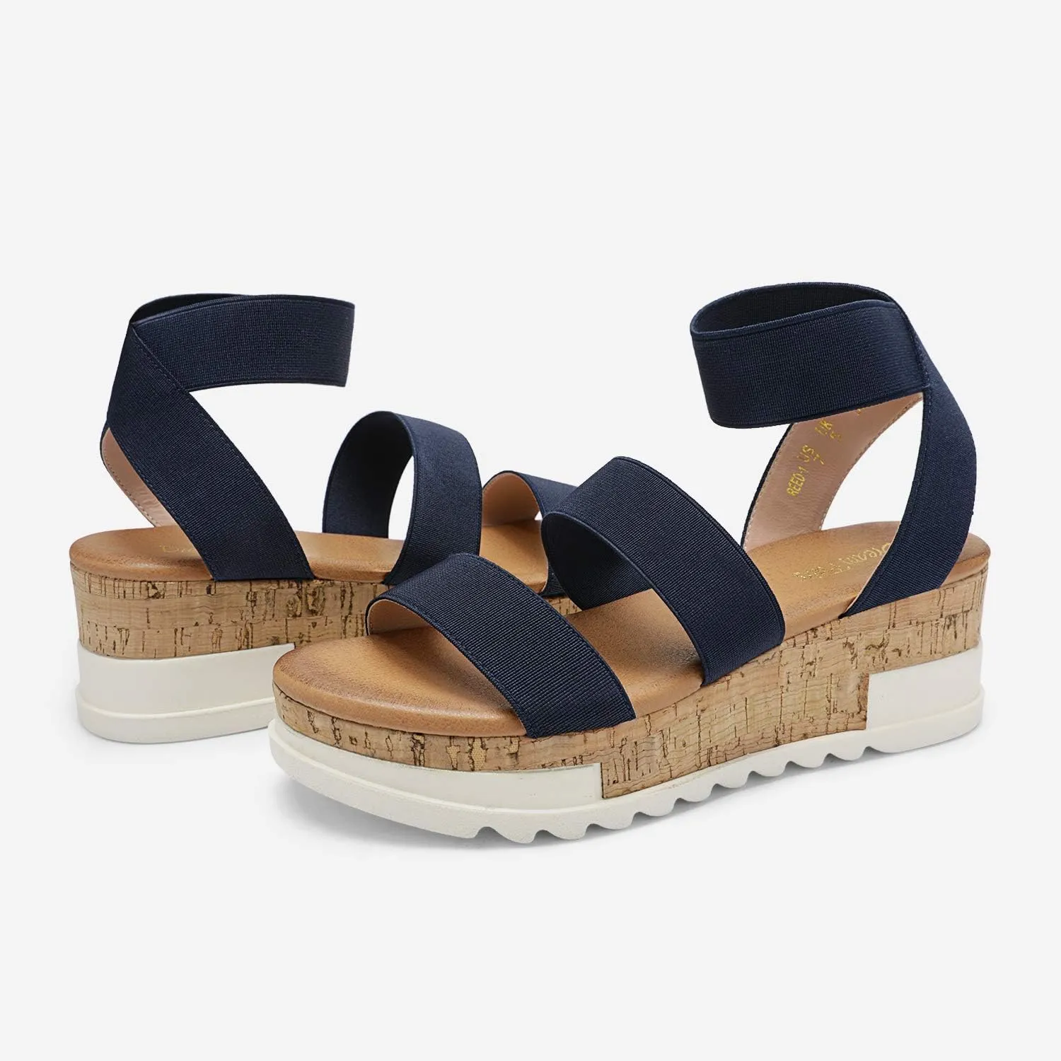 DREAM PAIRS Women's Open Toe Ankle Strap Casual Flatform Platform Wedges Sandals