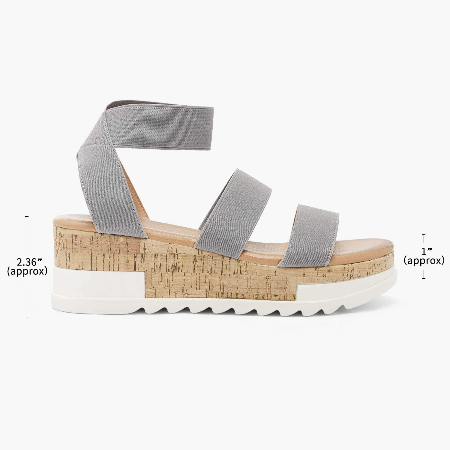 DREAM PAIRS Women's Open Toe Ankle Strap Casual Flatform Platform Wedges Sandals