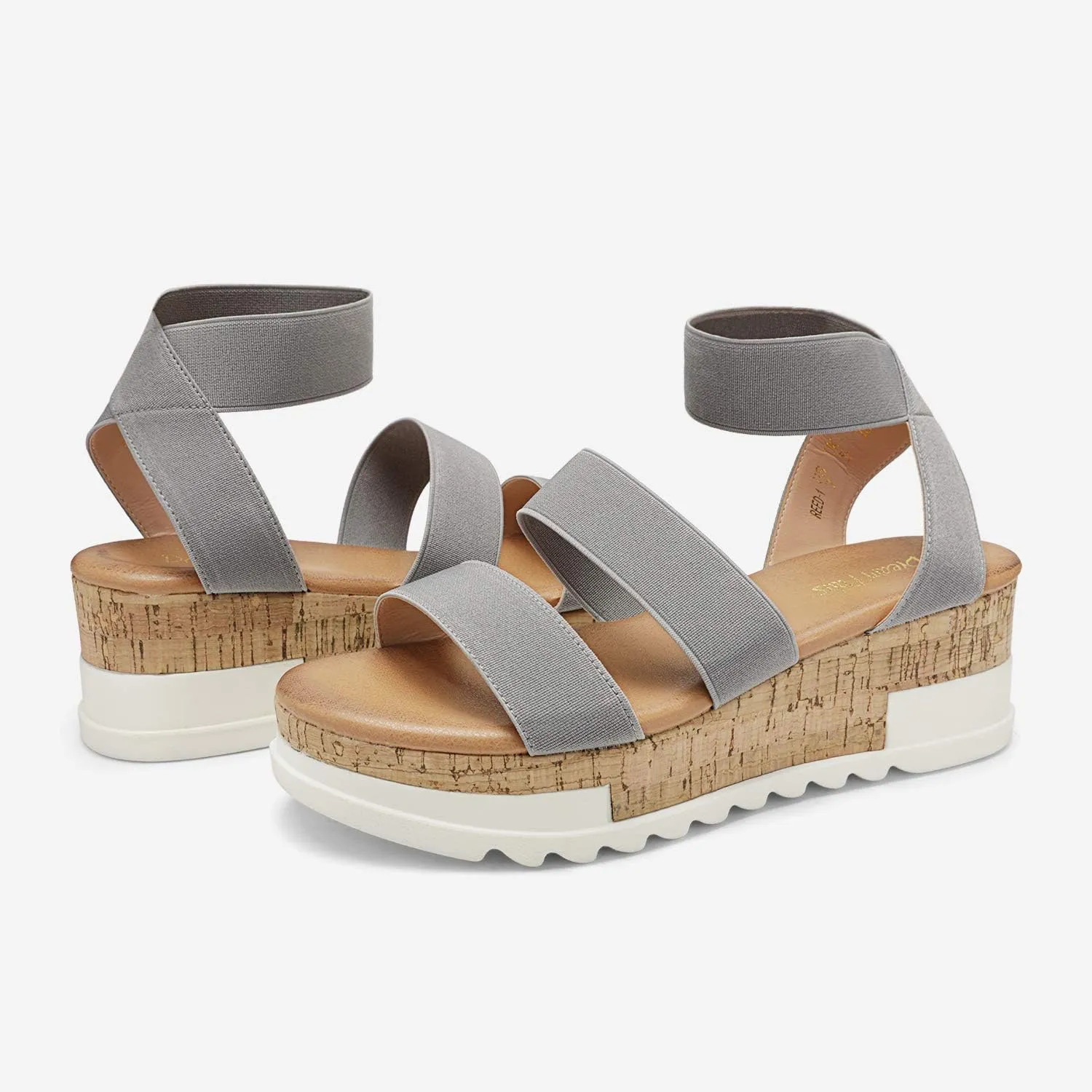 DREAM PAIRS Women's Open Toe Ankle Strap Casual Flatform Platform Wedges Sandals
