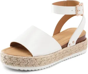 DREAM PAIRS Women's Platform Espadrilles Casual Ankle Strap Wedge Sandals Comfortable Dressy Summer Shoes
