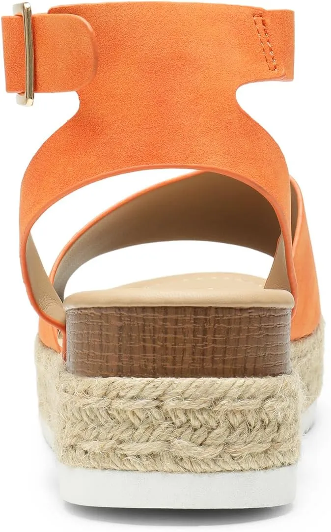 DREAM PAIRS Women's Platform Espadrilles Casual Ankle Strap Wedge Sandals Comfortable Dressy Summer Shoes