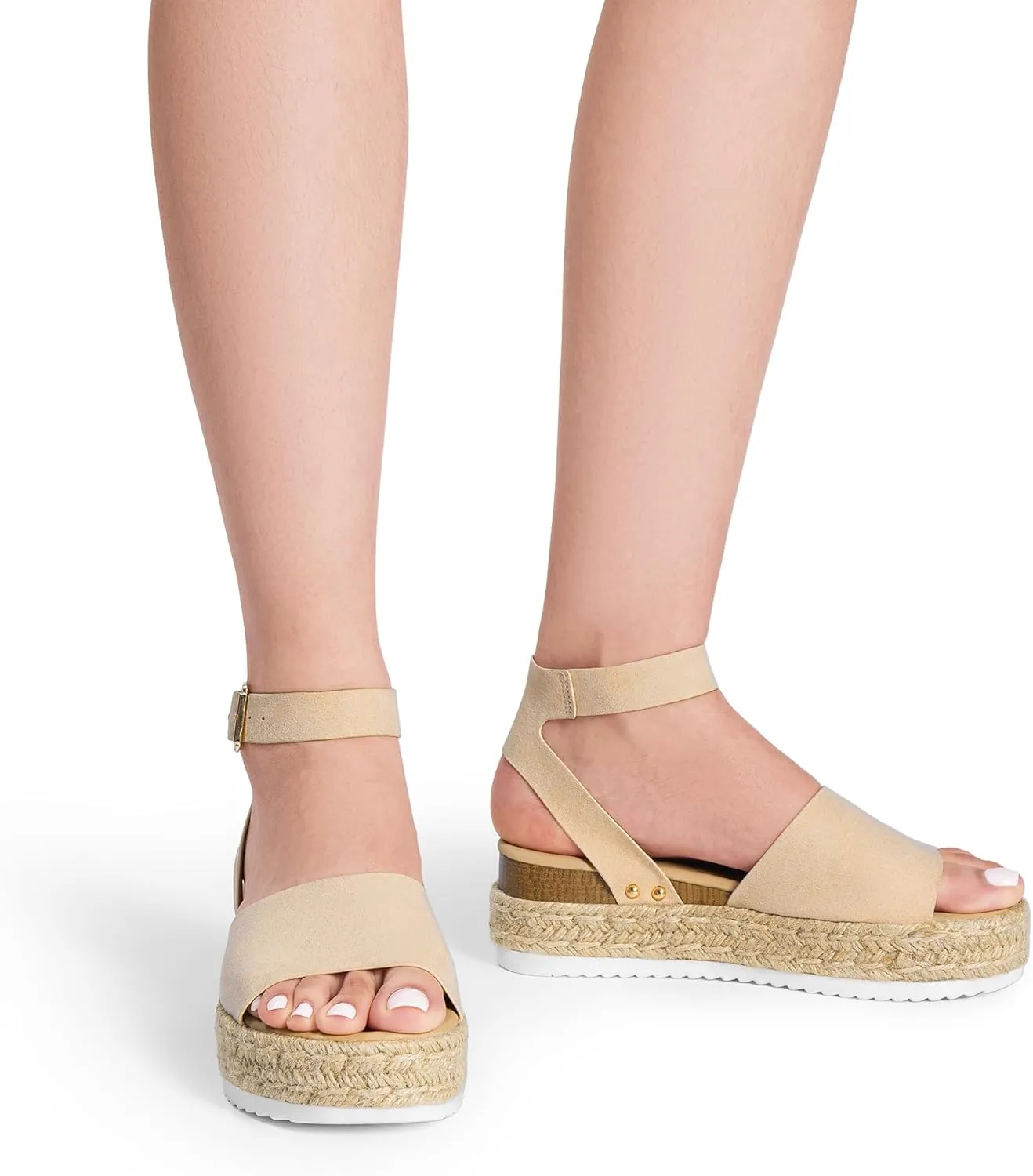 DREAM PAIRS Women's Platform Espadrilles Casual Ankle Strap Wedge Sandals Comfortable Dressy Summer Shoes