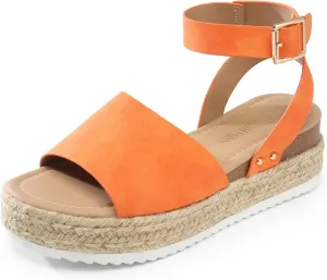 DREAM PAIRS Women's Platform Espadrilles Casual Ankle Strap Wedge Sandals Comfortable Dressy Summer Shoes
