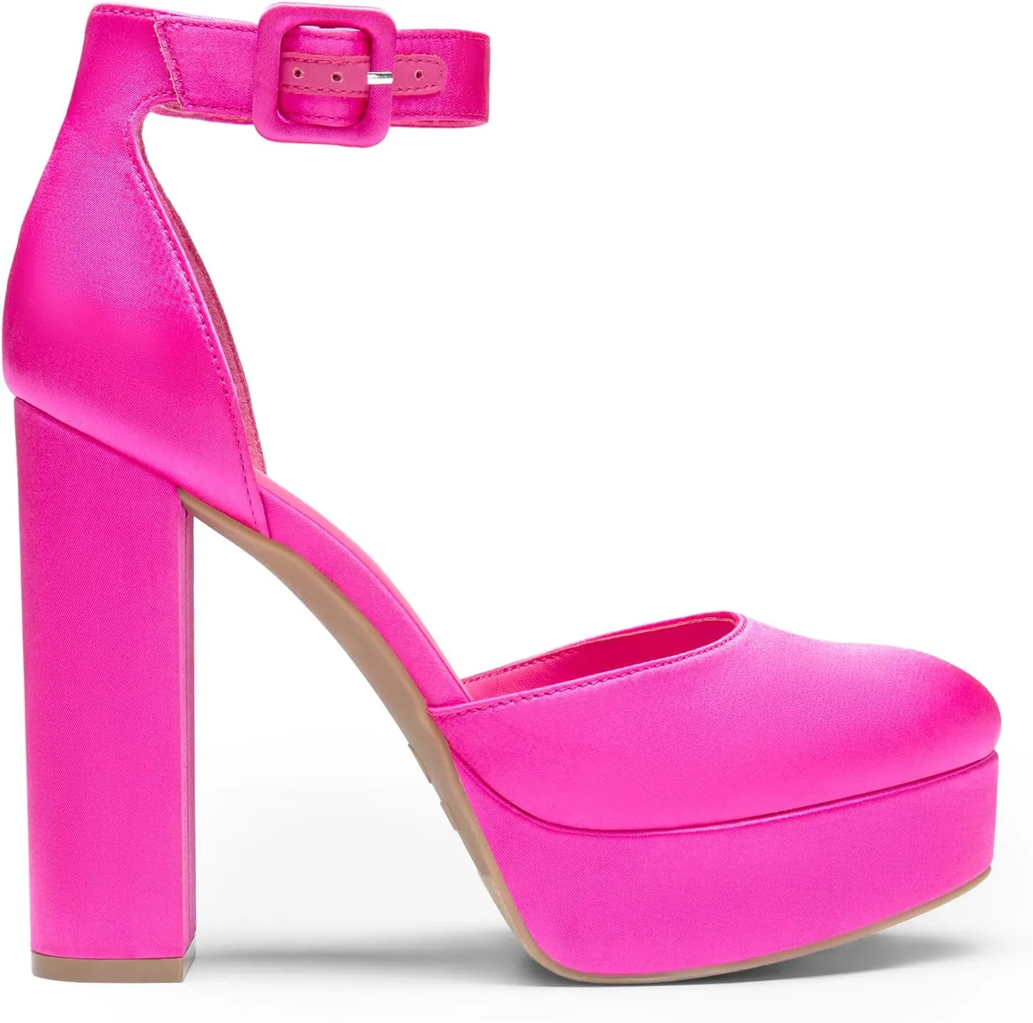 DREAM PAIRS Women's Platform High Chunky Heels Closed Toe Block Ankle Strap Dress Buckle Round Toe Wedding Party Comfortable Pumps Shoes