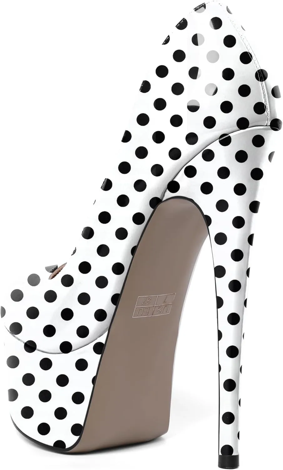 Eldof Womens High Heel Platform Pumps Round Toe Sky High Stilettoes 6" Party Dress Platform