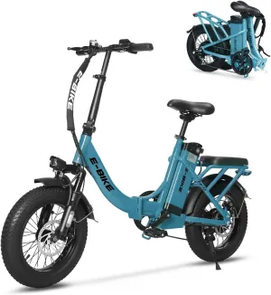 Electric Bike for Adults, 750W Long Range Foldable Ebike with One/Dual Removable Battery, 40-120 Mile/25-30MPH, 20"/16“ Fat Tire Electric Bicycle