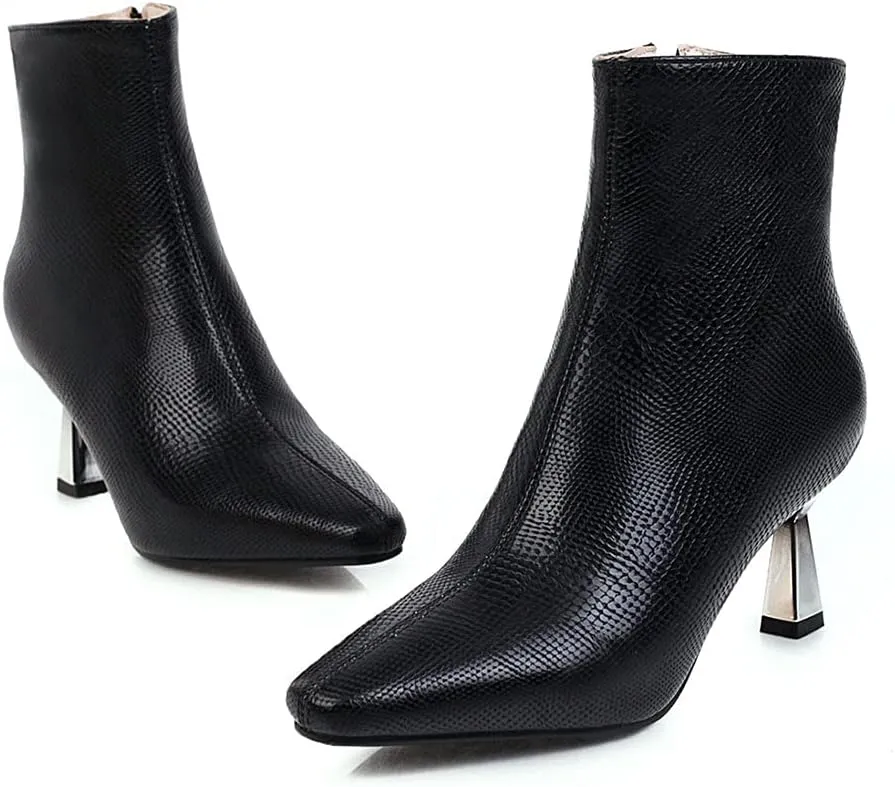 Elegant Ankle Boots for Women Kitten Heels Pointed Toe Business Booties