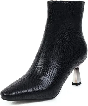 Elegant Ankle Boots for Women Kitten Heels Pointed Toe Business Booties