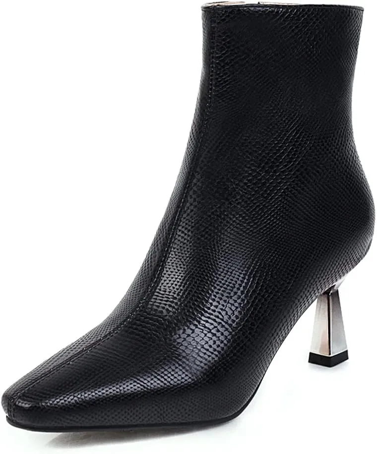 Elegant Ankle Boots for Women Kitten Heels Pointed Toe Business Booties