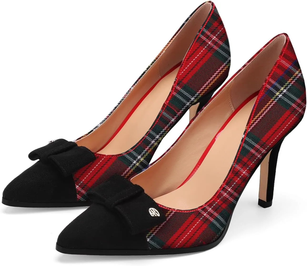Elegant Pointed Toe High Heels for Women - Classic Pumps with Bow Detail, Comfortable 3.5-Inch Stiletto for Office, Evening Party Sleek Shoes