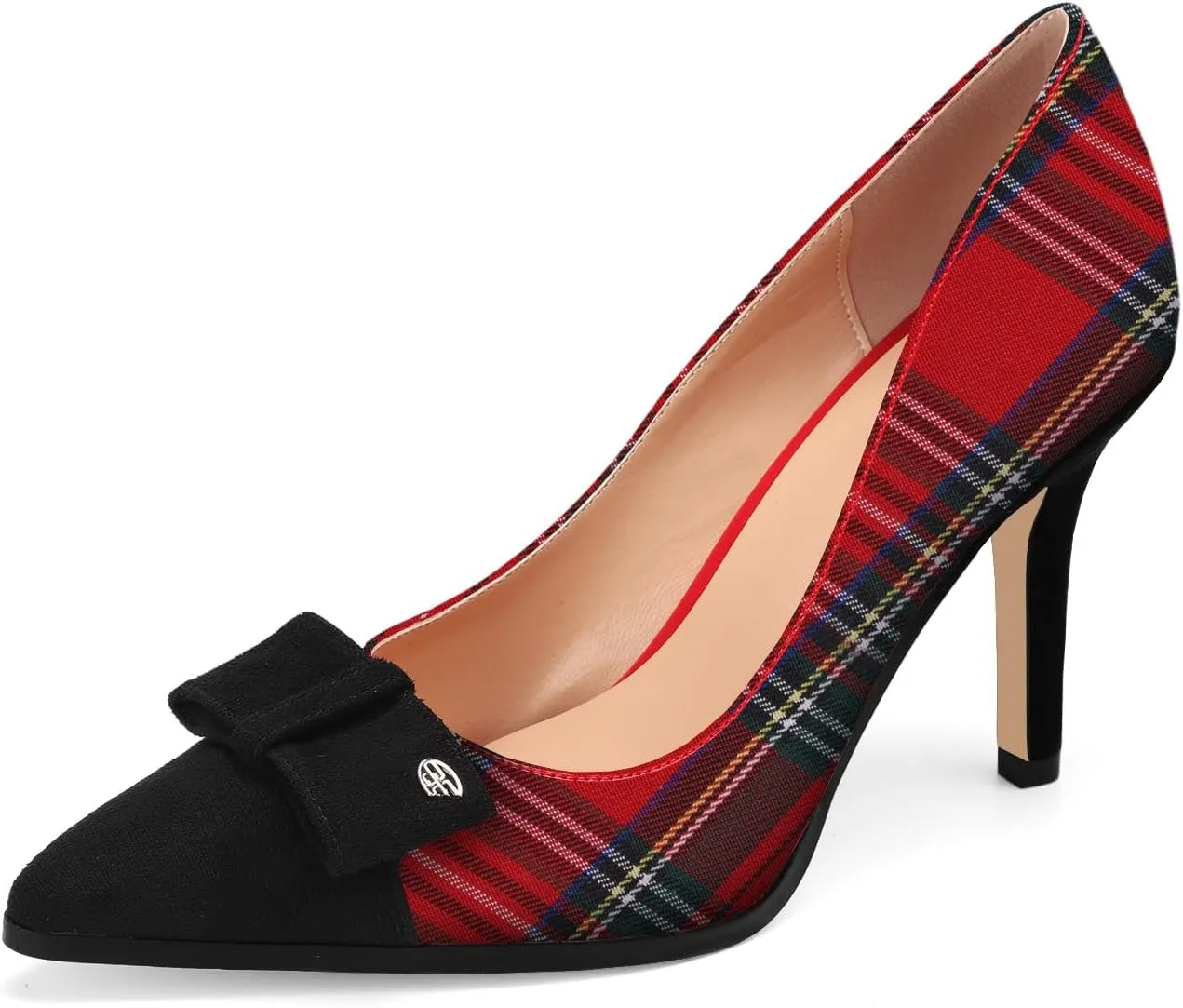 Elegant Pointed Toe High Heels for Women - Classic Pumps with Bow Detail, Comfortable 3.5-Inch Stiletto for Office, Evening Party Sleek Shoes