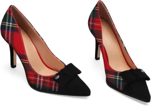 Elegant Pointed Toe High Heels for Women - Classic Pumps with Bow Detail, Comfortable 3.5-Inch Stiletto for Office, Evening Party Sleek Shoes