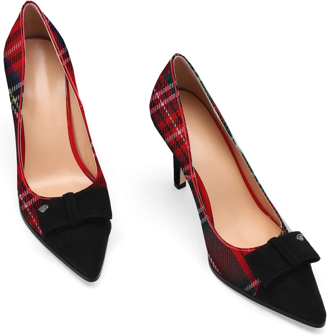 Elegant Pointed Toe High Heels for Women - Classic Pumps with Bow Detail, Comfortable 3.5-Inch Stiletto for Office, Evening Party Sleek Shoes