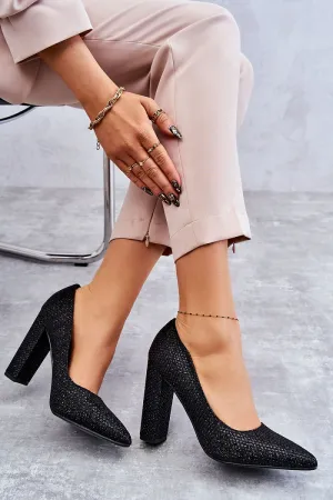 Elegant Sleek Timeless Block Heel Pumps