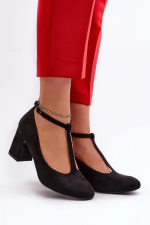 Elegant Sleek Timeless Block Heel Pumps