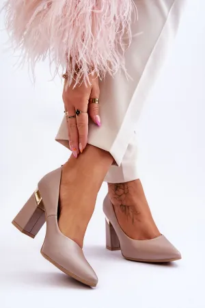 Elegant Sleek Timeless Block Heel Pumps