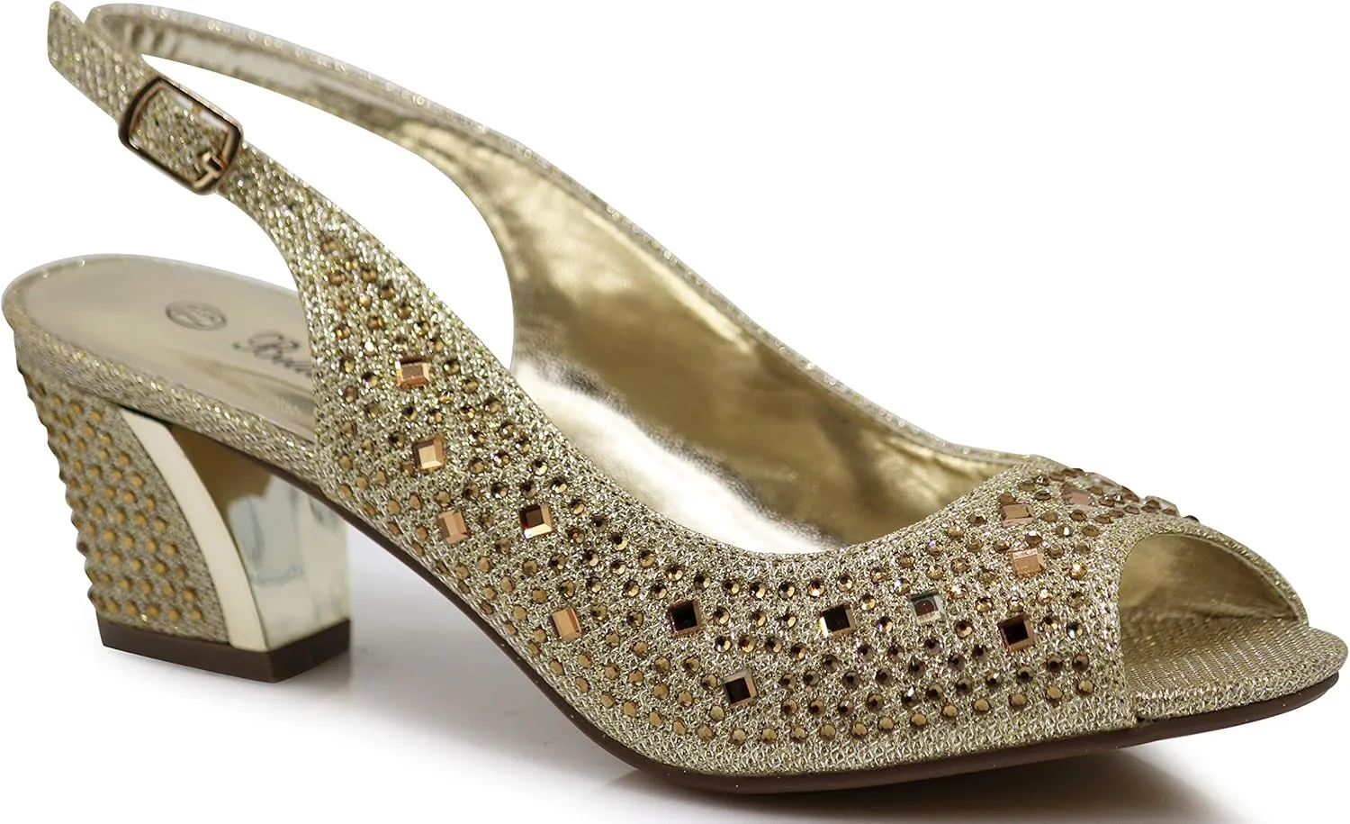 Enzo Romeo Lime01 Womens Open Toe Low Heel Wedding Rhinestone Wedge Sandal Shoes