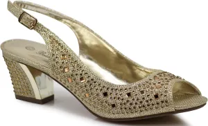 Enzo Romeo Lime01 Womens Open Toe Low Heel Wedding Rhinestone Wedge Sandal Shoes