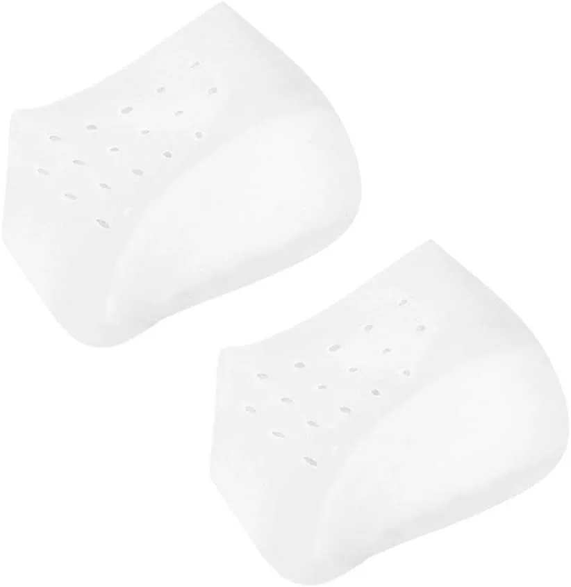 EXCEART Heel Cup Insoles Half Height Increase Insoles Invisible Silicone Shoe Lift Heel Pads 5.5CM Men Women (for Size 40-46)