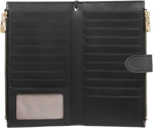 FALAN MULE Wallet Women Multi Card Slim Leather RFID Blocking Credit Card Holder Wallet Purse with Zipper Pocket