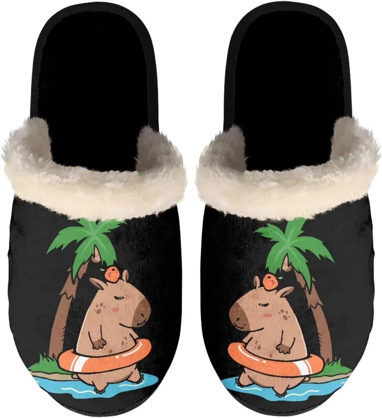 Fall Fuzzy Slippers for Man Anti-Skid Slippers for Women Indoor Fluffy Ultra Soft House Slippers for Autumn Winter
