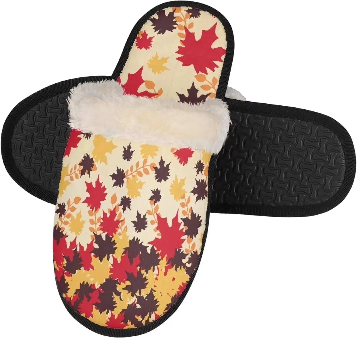 Fall Fuzzy Slippers for Man Anti-Skid Slippers for Women Indoor Fluffy Ultra Soft House Slippers for Autumn Winter