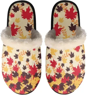 Fall Fuzzy Slippers for Man Anti-Skid Slippers for Women Indoor Fluffy Ultra Soft House Slippers for Autumn Winter