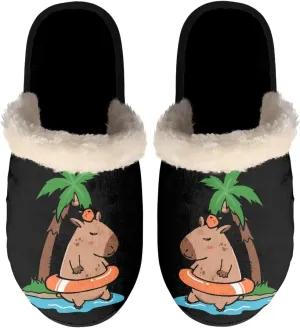 Fall Fuzzy Slippers for Man Anti-Skid Slippers for Women Indoor Fluffy Ultra Soft House Slippers for Autumn Winter