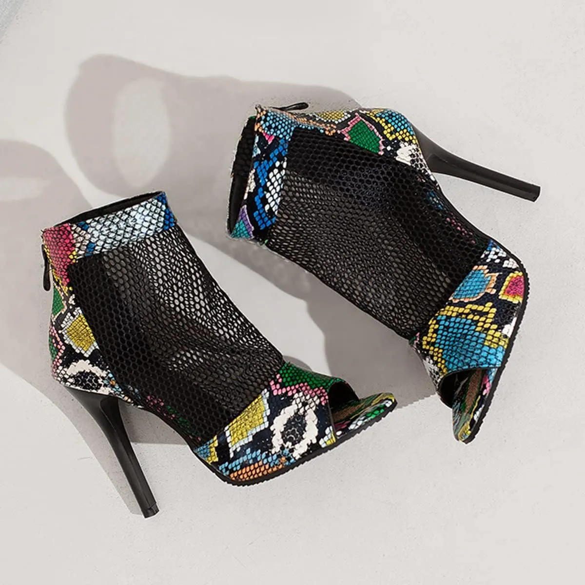 Fashion Peep Toe Mesh Air Summer Booties Women Gladiator Sandal