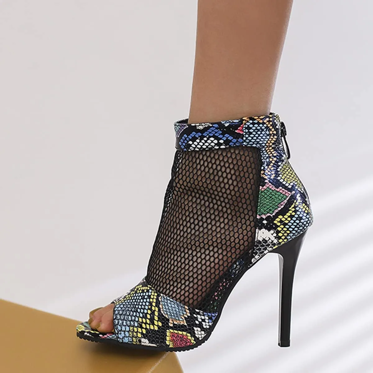 Fashion Peep Toe Mesh Air Summer Booties Women Gladiator Sandal