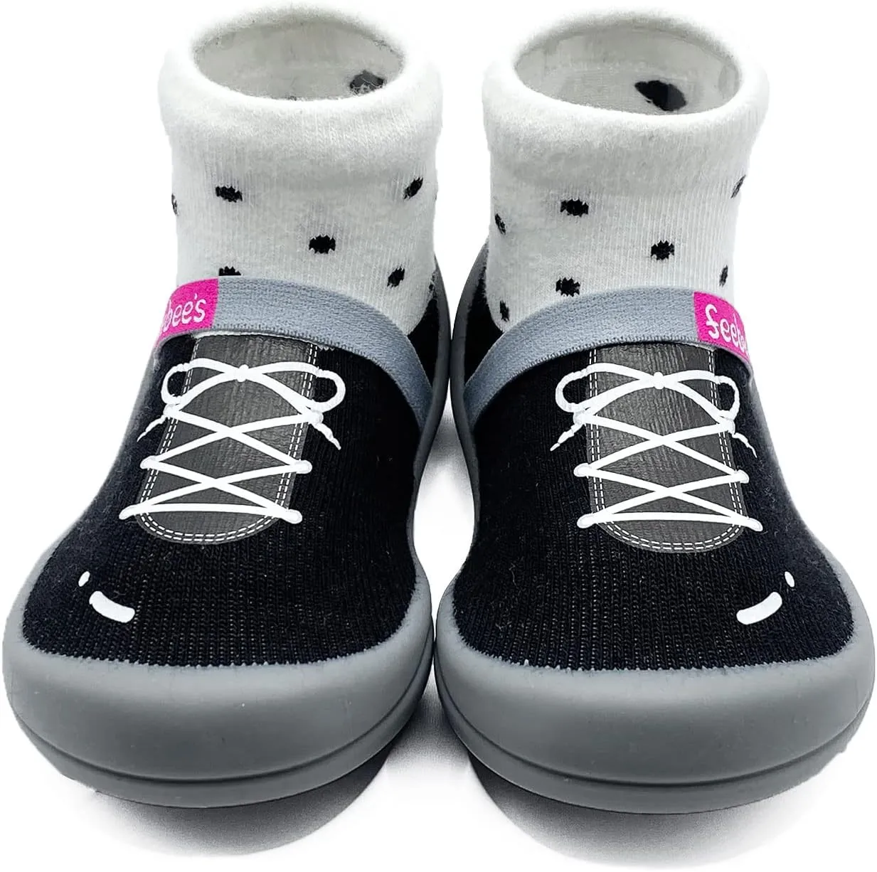 Feebee's Baby Sock Shoes Baby Walking Shoes Infant Non-Slip Lightweight Slippers with Soft Rubber Sole Baby Boys Girls Slip On Sneakers