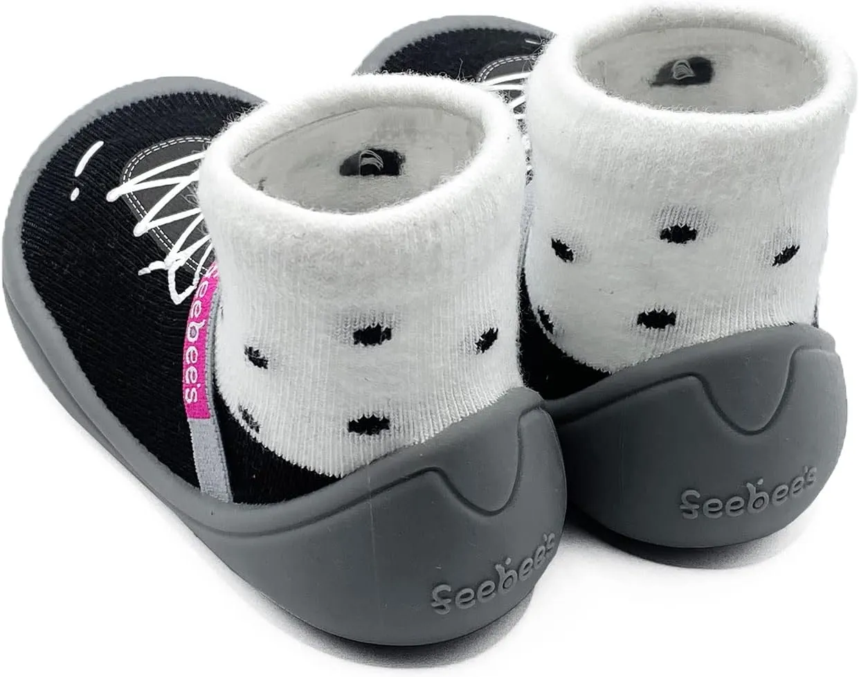Feebee's Baby Sock Shoes Baby Walking Shoes Infant Non-Slip Lightweight Slippers with Soft Rubber Sole Baby Boys Girls Slip On Sneakers