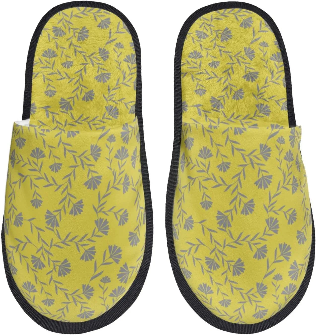 Fern (1) Unisex Slip On House Slippers Closed Toe Indoor Home Slipper For Men Women Comfy Cozy Soft Non-Slip Bedroom Slippers Houseshoes