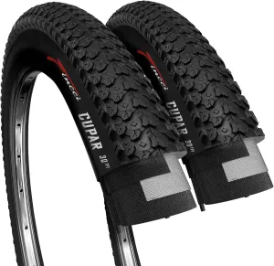 Fincci Pair 26 x 2.125 Inch Foldable Bike Tires Cupar 57-559 for MTB Mountain Hybrid Bicycle - Pack of2 26 x 2.1 Tire