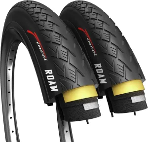 Fincci Pair 700x38c Foldable Bike Tires Roam, 40-622, with 1mm Antipuncture Protection – Ideal for Electric, Road, Mountain, MTB, and Hybrid Bikes (Pack of 2)