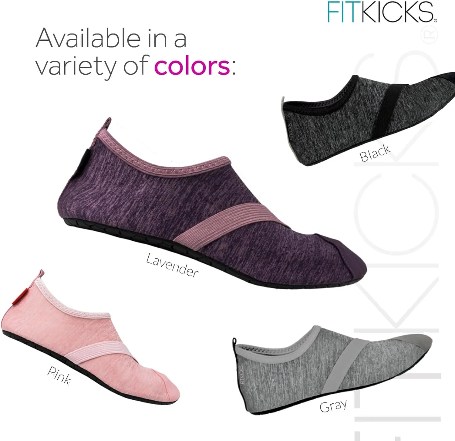 FITKICKS Original Women's Foldable Active Lifestyle Minimalist Footwear Barefoot Yoga Sporty Water Shoes