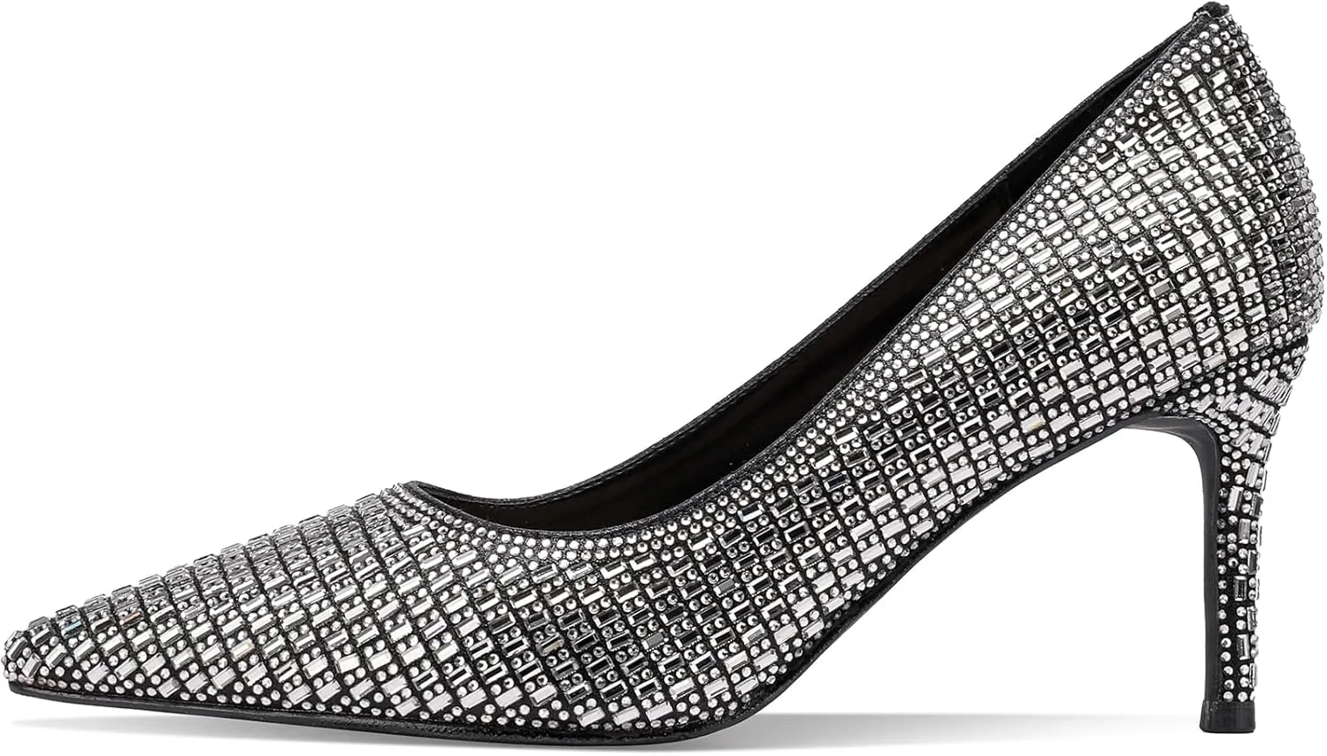 Floral High Heels for Women Stiletto Pointed Toe Pumps Closed Toe Dressy Comfortable Sexy Elegantes Faux Suede Wedding Slip On Formal Prom Sparkly 3 Inch Shoes