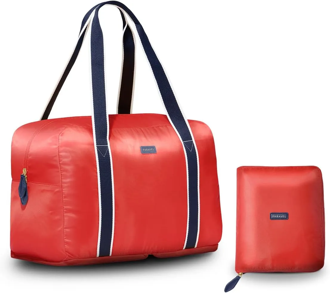 Foldable Duffle Bag for Travel | Lightweight, Water-Resistant, Multifunctional Carry On Bag | Sustainable and Durable Nylon