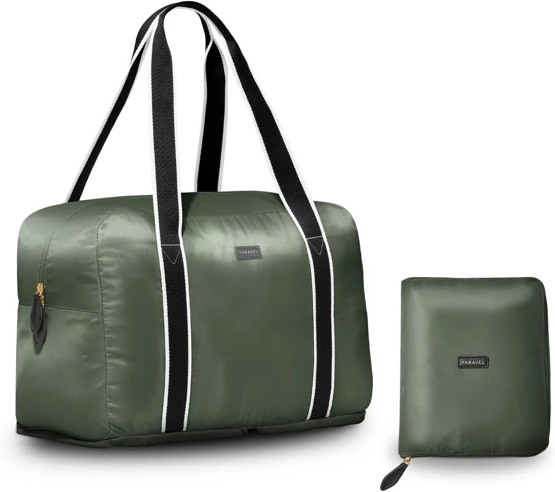 Foldable Duffle Bag for Travel | Lightweight, Water-Resistant, Multifunctional Carry On Bag | Sustainable and Durable Nylon