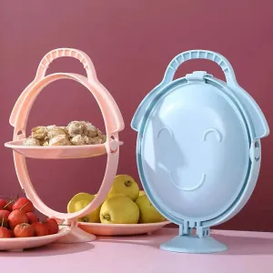 Foldable Fruit Plate - Creative Fruit Tray Dessert Display Rack Folding